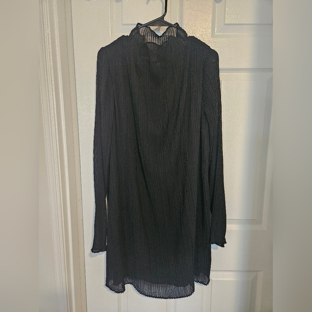 Banana Republic Black Dolman Sleeve Mock Neck Sweater Dress